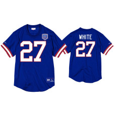 Buffalo Bills #27 Tre'Davious White Royal Superbowl XXV Anniversary Mesh Crewneck Jersey