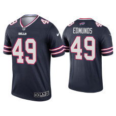 Buffalo Bills #49 Tremaine Edmunds Navy Inverted Legend Jersey