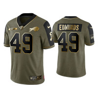 Buffalo Bills #49 Tremaine Edmunds Olive Gold 2021 Salute To Service Limited Jersey