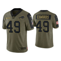 Buffalo Bills #49 Tremaine Edmunds Olive 2021 Salute To Service Limited Jersey