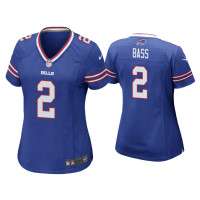 Women Buffalo Bills #2 Tyler Bass Royal Game Jersey