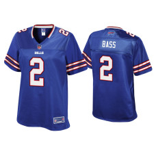 Women Buffalo Bills #2 Tyler Bass Royal Pro Line Jersey