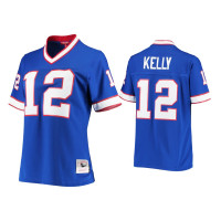 Women Buffalo Bills #12 Jim Kelly Royal Legacy Replica 1990 Jersey