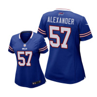 Women Buffalo Bills #57 Royal Lorenzo Alexander Game Jersey