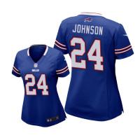 Women Buffalo Bills #24 Royal Taron Johnson Game Jersey