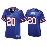 Women Buffalo Bills #20 Zack Moss Royal Pro Line Jersey