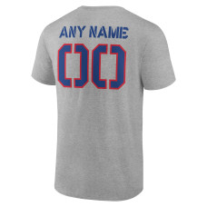 Buffalo Bills Fanatics Branded Personalized Name & Number Evanston Stencil T-Shirt - Heather Gray