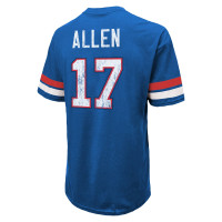 Josh Allen Buffalo Bills Majestic Threads Name & Number Oversize Fit T-Shirt - Royal