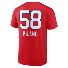 Matt Milano Buffalo Bills Fanatics Branded Team Wordmark Player Name & Number T-Shirt - Red