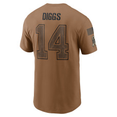 Stefon Diggs Buffalo Bills Nike 2023 Salute To Service Name & Number T-Shirt - Brown