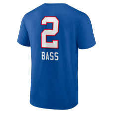 Tyler Bass Buffalo Bills Fanatics Branded Team Wordmark Player Name & Number T-Shirt - Royal